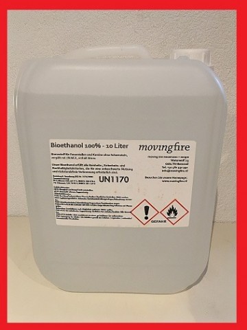 12 x 10 liter Bio ethanol 100%